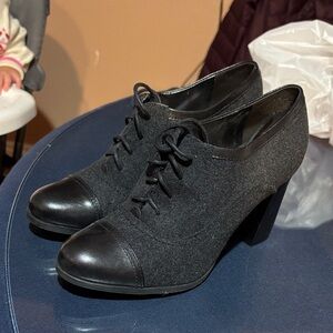 Nine West Black Lace-Up Heels